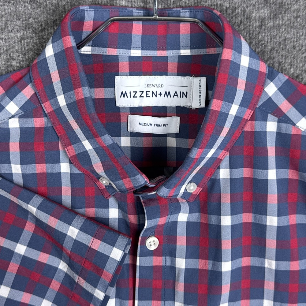Mizzen Main Shirt Men Medium Trim Leeward Short Sleeve Performance Button Down